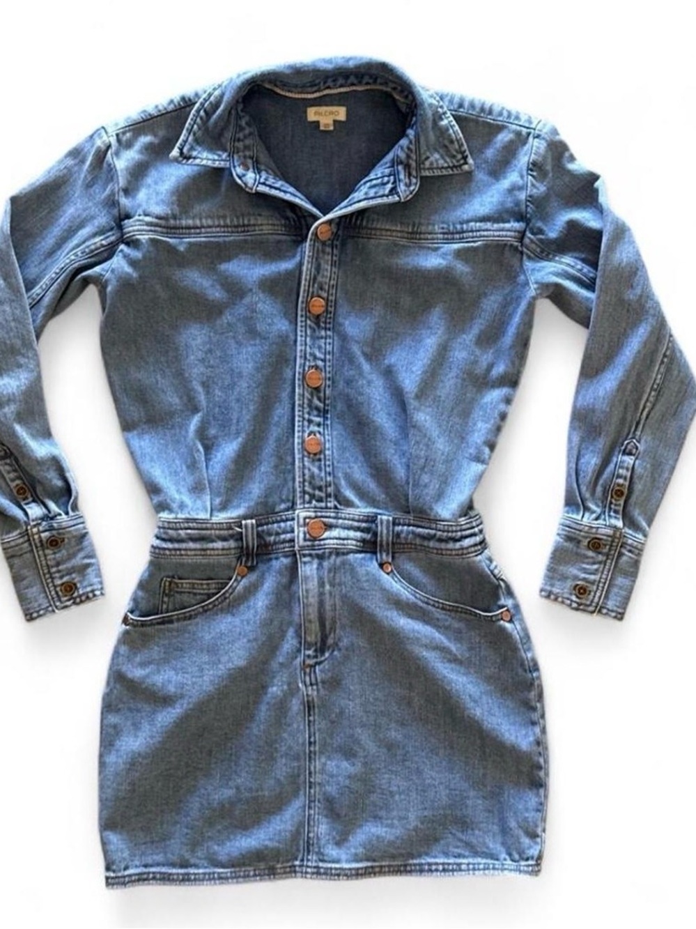 Pilcro Anthropologie Denim Shirt Dress - Medium Blue - Size XXS